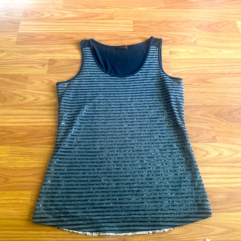 Black and sequins tank top from the Limited. Size M